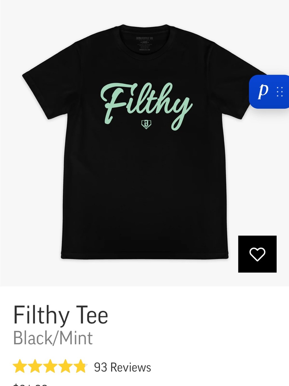 Baseball lifestyle 10- Filthy Tee Kids' T-Shirt - Black with Mint Script / YM